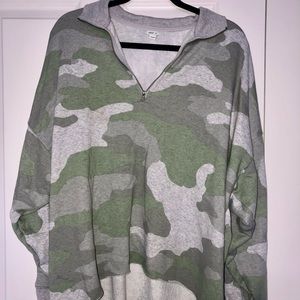 Aerie Oversized Half Zip Sweater